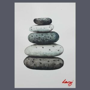 KÖZÉPHALADÓ Akvarell – Zen kavicsok