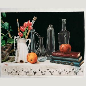 csendelet festese akvarellel