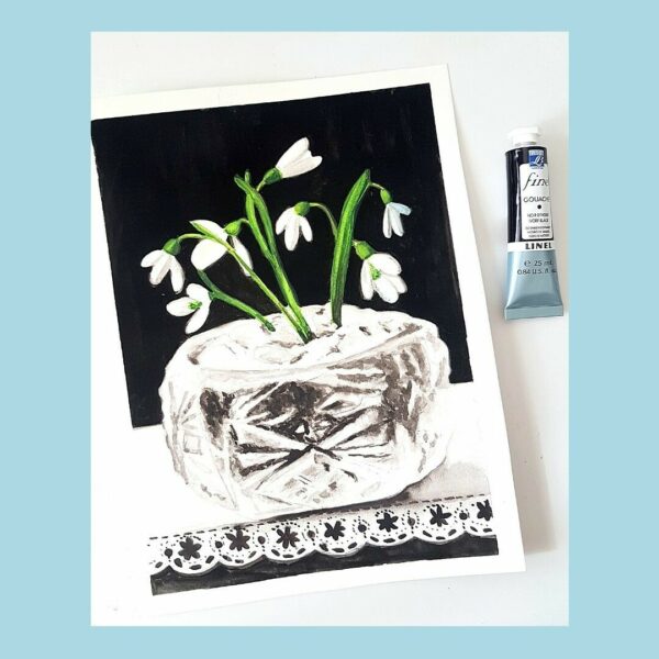 gouache fekete festménnye.
