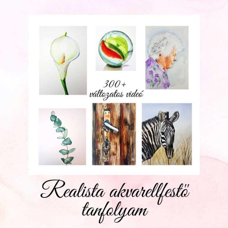realista akvarellfesto tanfolyam