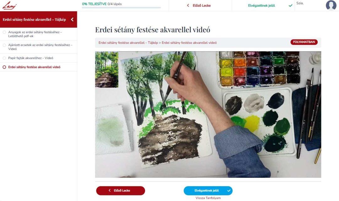 erdei setany festese akvarellel tanfolyam