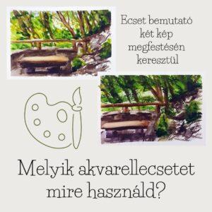 akvarellfestő ecsetek tesztelése