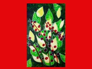 Negatív festés, levélkék