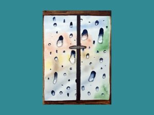 Esőcseppek az ablakon